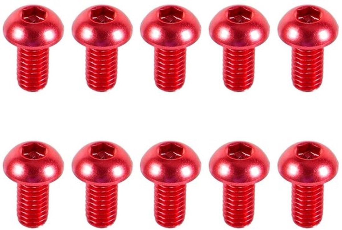 Schroef Kleurrijke Ronde Knop - Aluminium Knoopkop Schroef - 10 stuks - M3 6-10mm - Kwaliteitsmateriaal - Geschikt voor diverse toepassin...