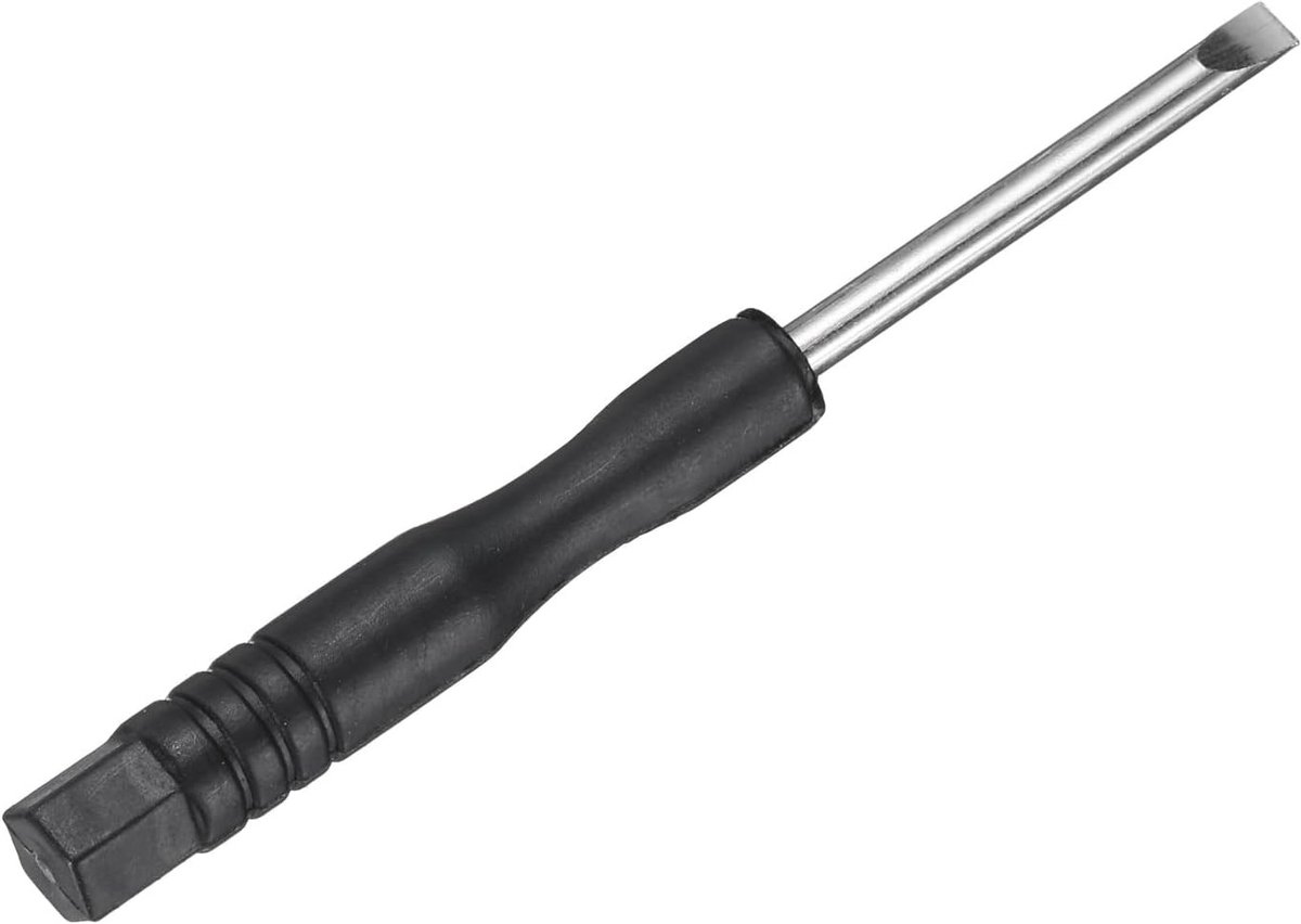 Mini Slotted Screwdriver 3mm - Precisie Schroevendraaier met Antislip Handvat voor Horloges, Brillen en Elektronica Reparatie