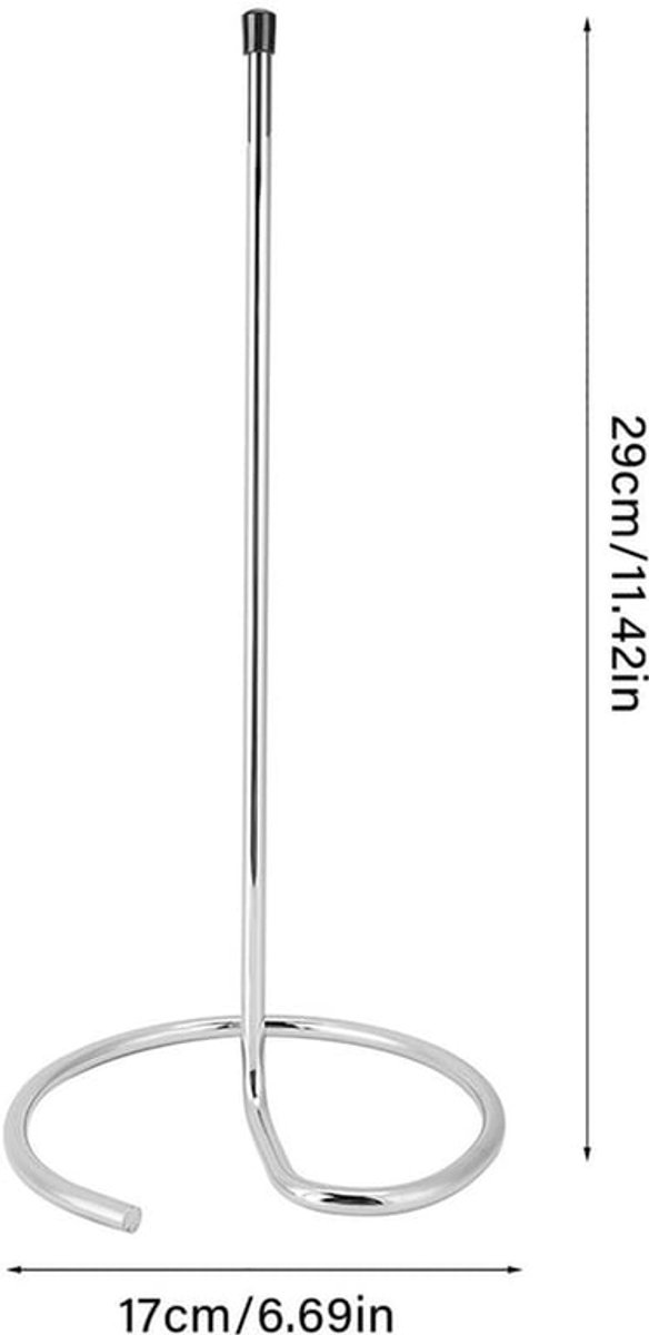 Karafrek Professionele Roestvrij Stalen Droogstandaard - Ondersteboven Houder - Accessoires - Zilver - 29 x 17 cm - Karafhouder