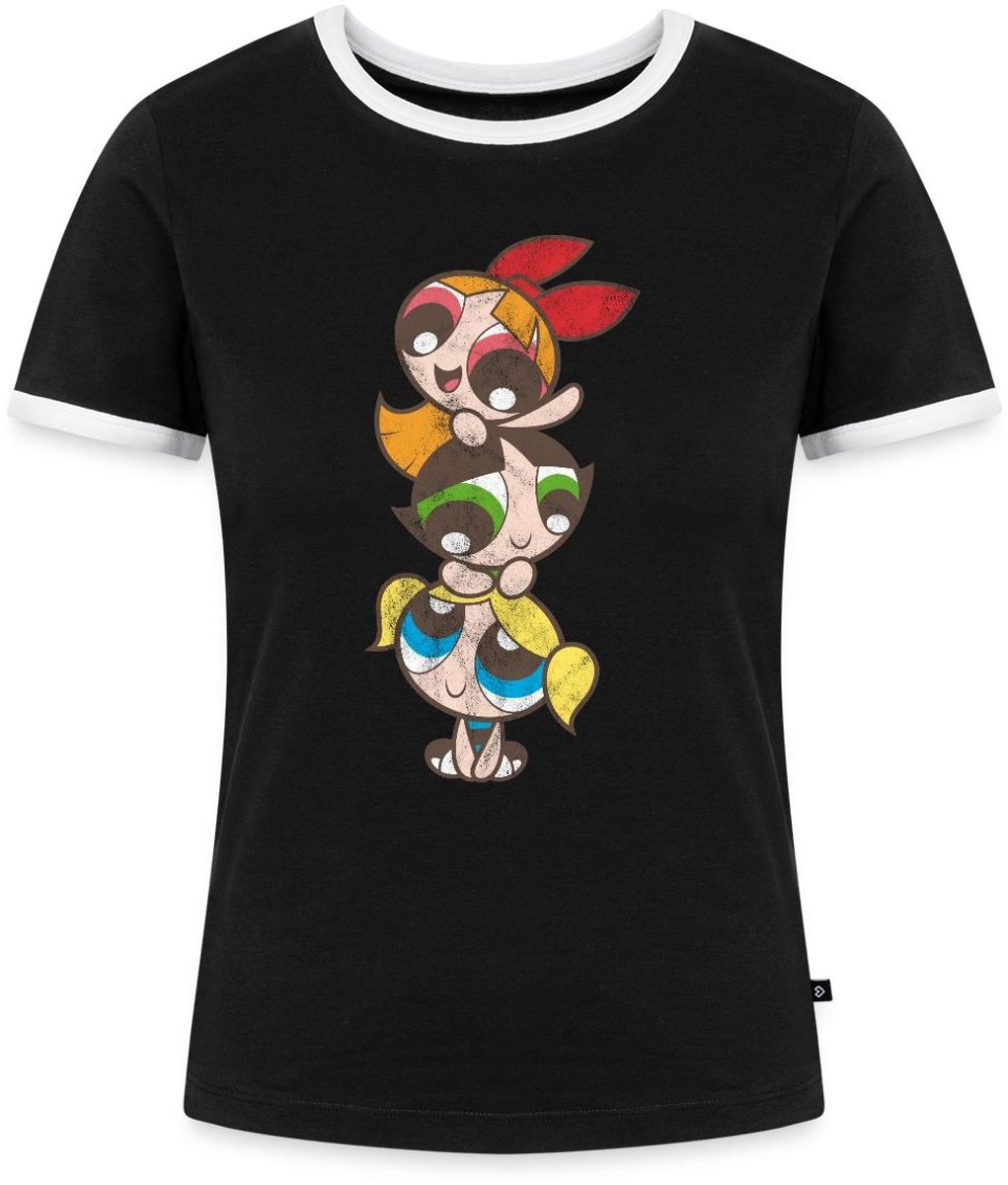 Powerpuff Girls Meisje Toren Vrouwen Contrast Shirt