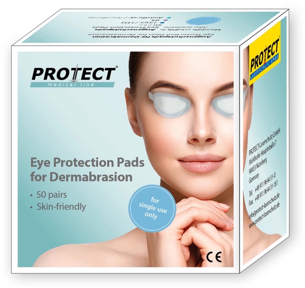 Protect-oogbescherming: oogbeschermingspads voor dermabrasiebehandelingen, 50 paar