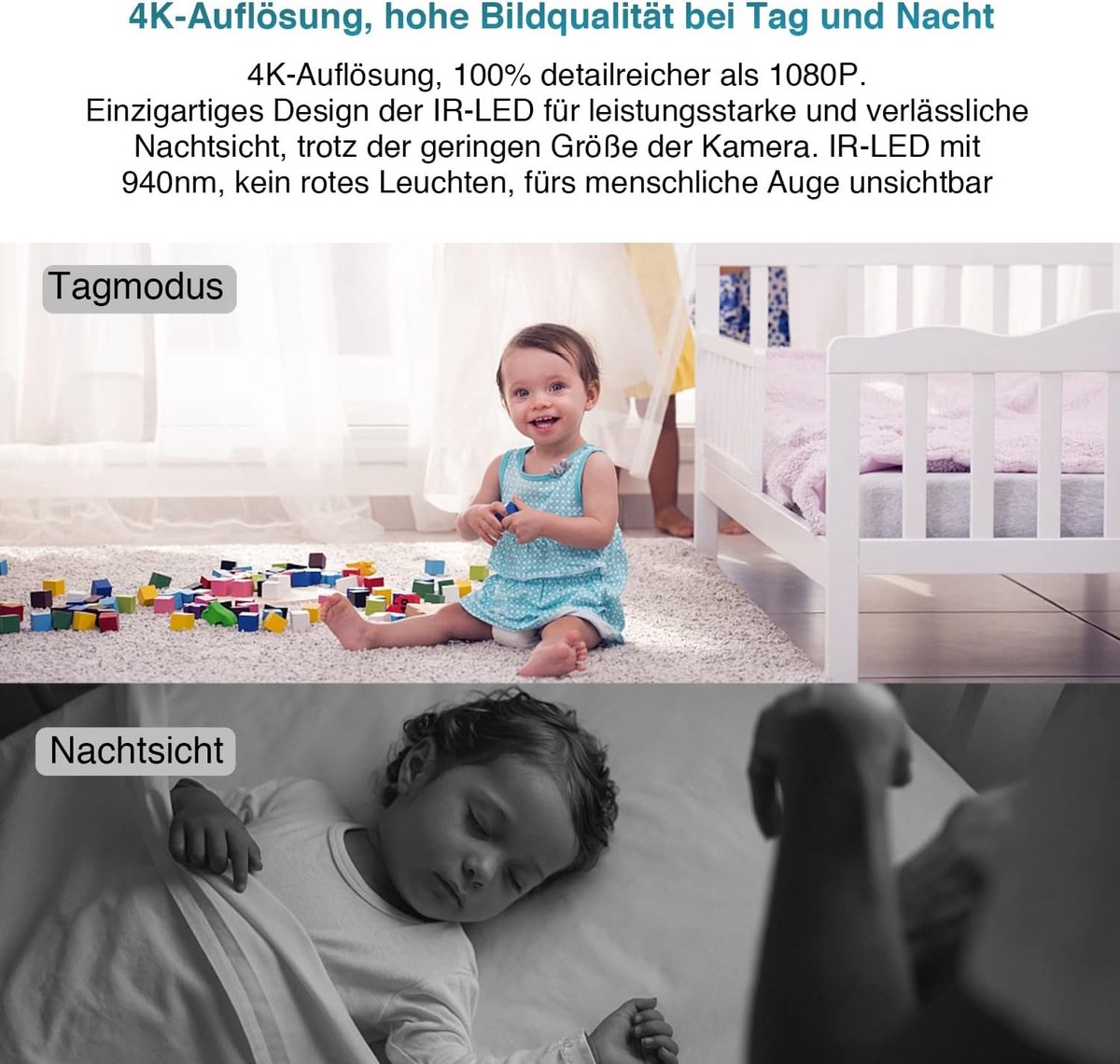 Verborgen camera - Zwart - Miniatuurformaat - 4K Ultra HD met Nachtzicht en Bewegingssensor - Voor Binnengebruik