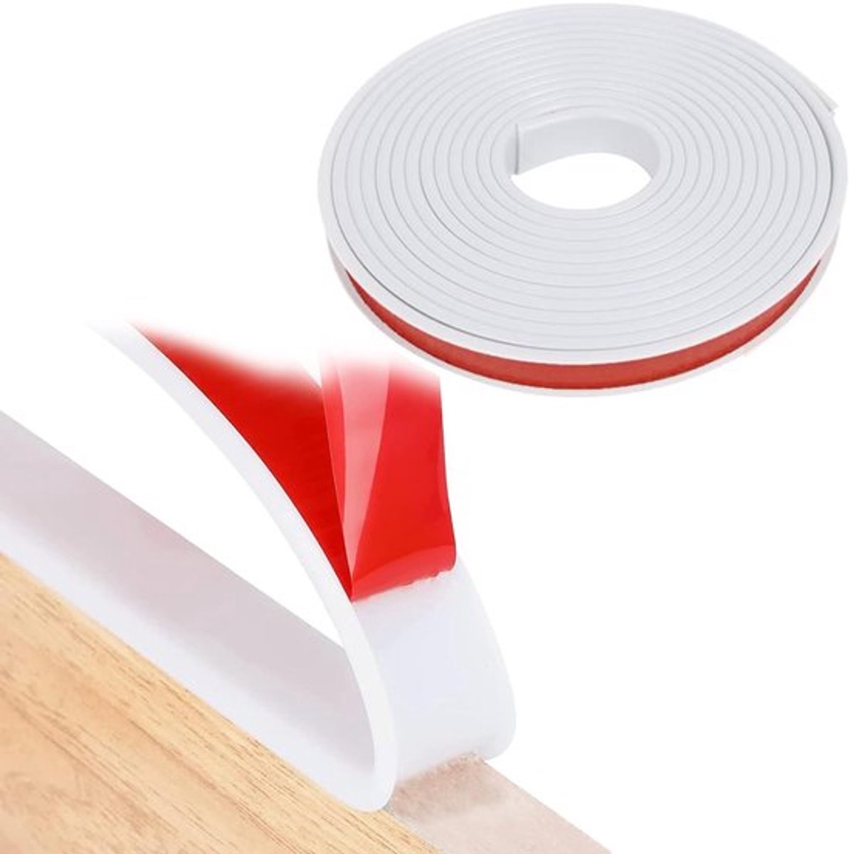 Meubelrand-lijmtape - Flexibele randtape - Zacht en duurzaam - Wit - Zelfklevend - Beschermt meubelranden