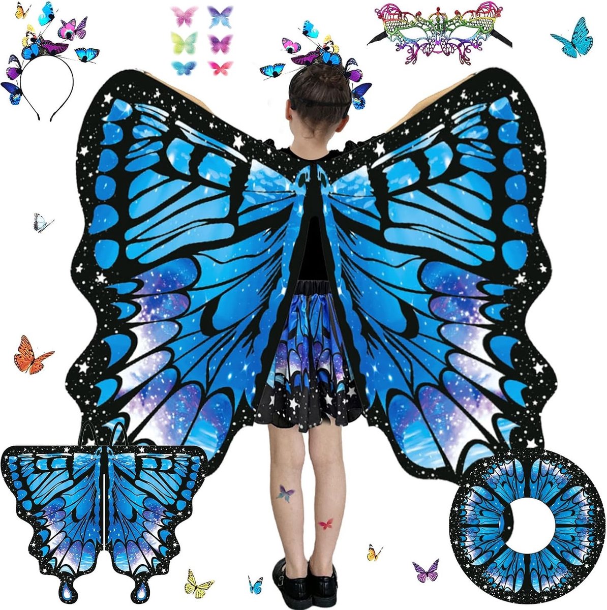 Vleermuisvleugels Cape voor Carnaval en Halloween - Creatief Speelgoed voor Kinderen van 0-15 Jaar
