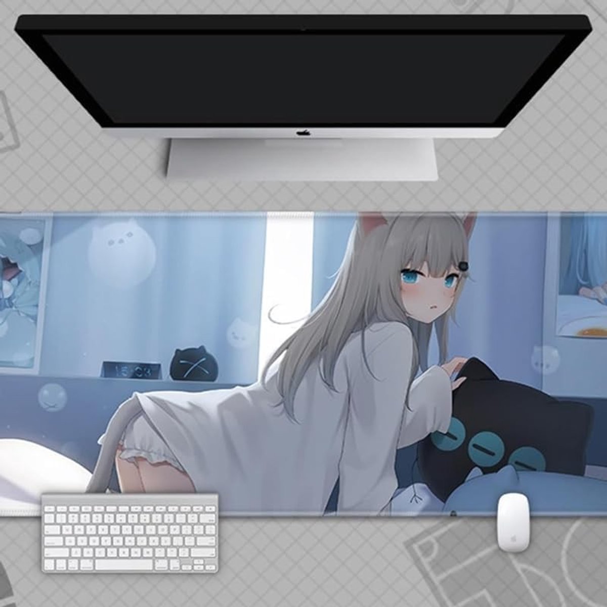 Grote Gaming Muismat 900 x 400 x 3mm met Anime Ontwerp - Antislip Desk Cover voor Computer en Toetsenbord