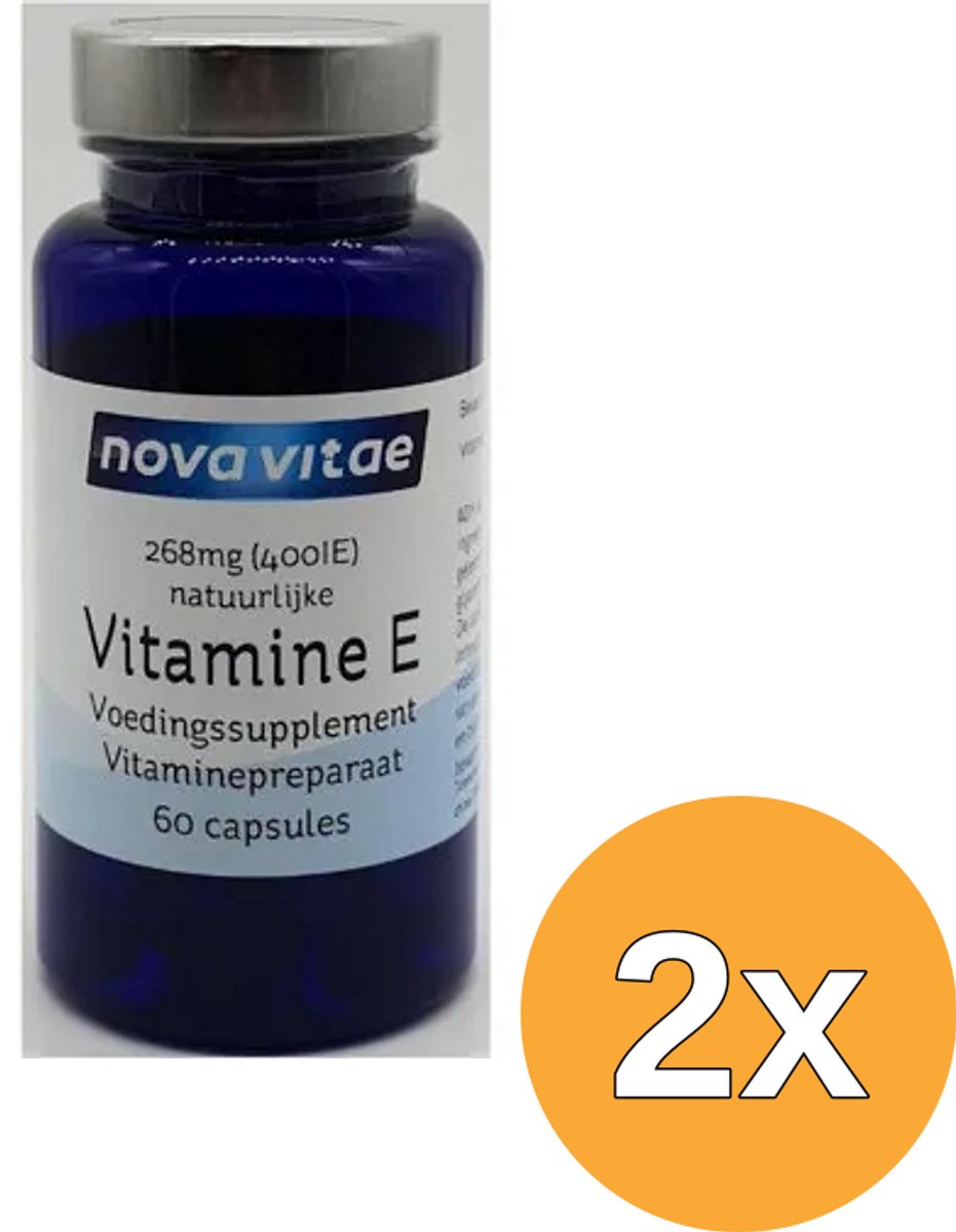 2x Nova Vitae Vitamine E 400IU (60 capsules)