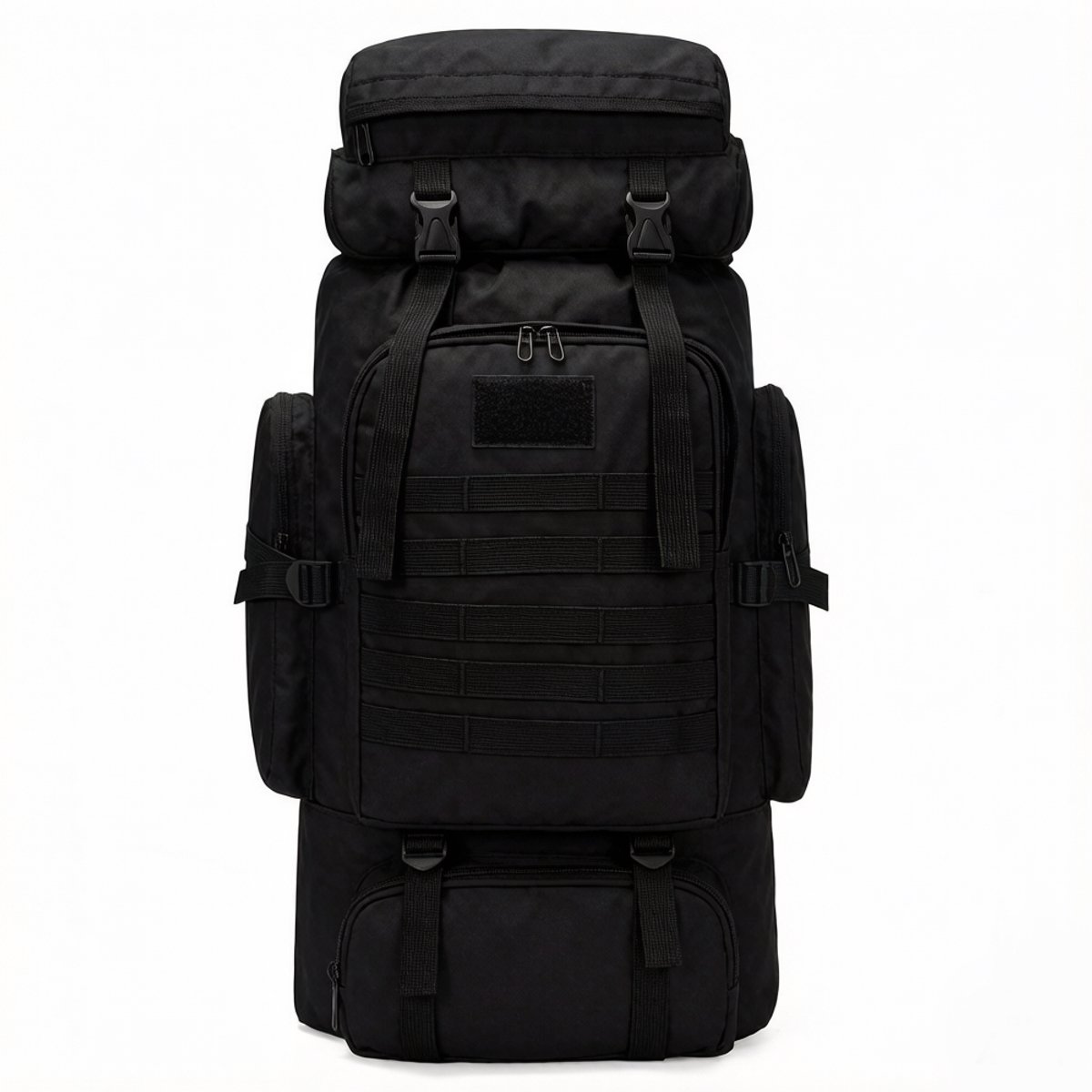 Outdoorrugzak – Wandelrugzak – Bergbeklimmersrugzak met grote capaciteit – Kampeer- en reisrugzak – Herenrugzak - 80L – Duurzaam - 35×16×70cm – Oxfordstof 600D - Zwart