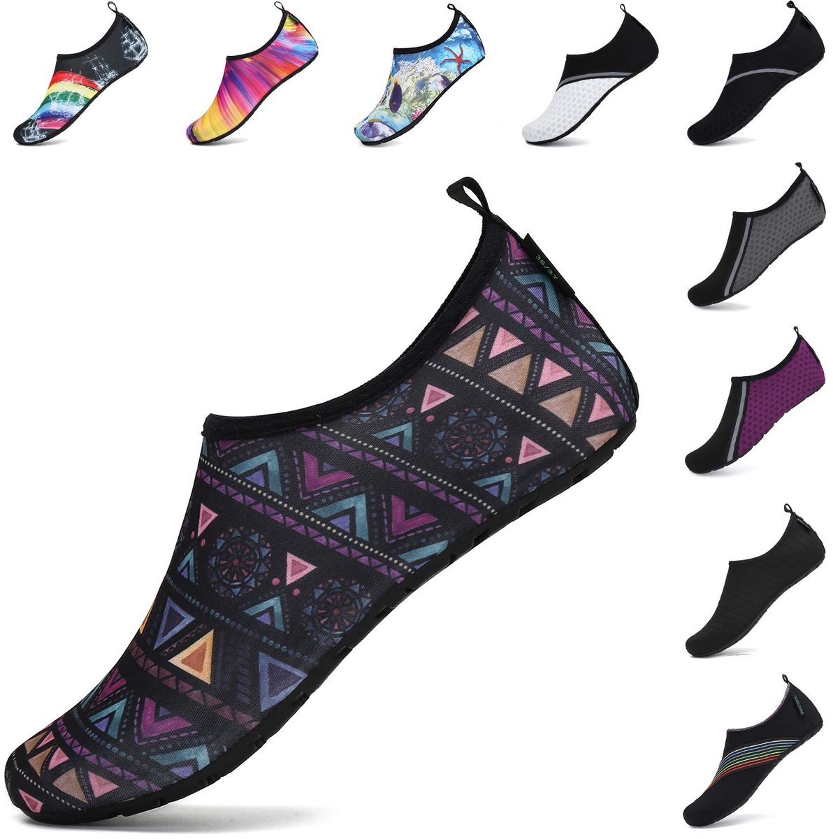 SAGUARO unisex badschoenen voor heren en dames, sneldrogend, waterschoenen, outdoor aquaschoenen, 37-47EU, geruit - ShopVlot