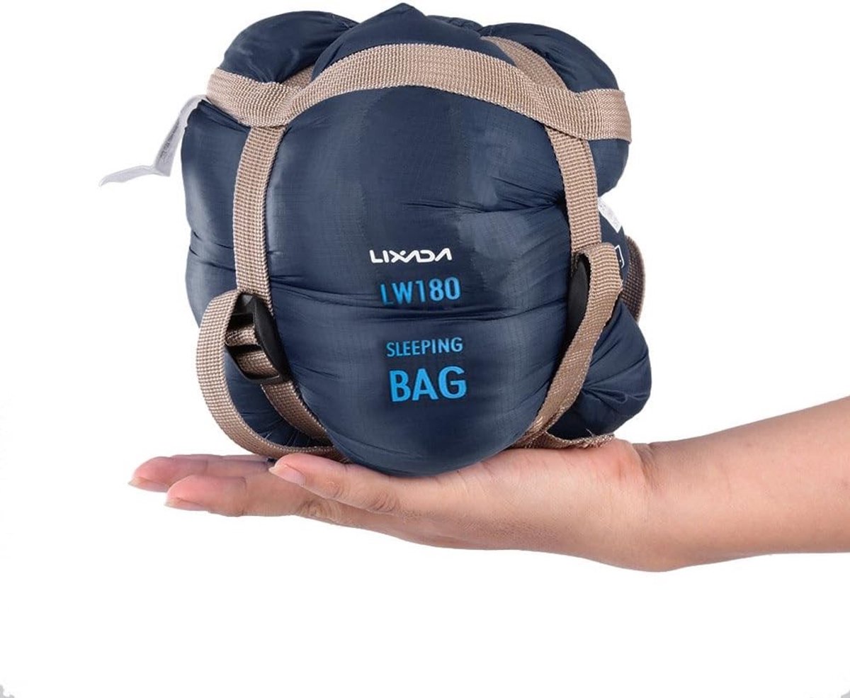 Ultralichte Slaapzak voor Kinderen en Volwassenen, 3-4 Seizoenen, Ideaal voor Kamperen, Wandelen en Reizen (190 x 75 cm)