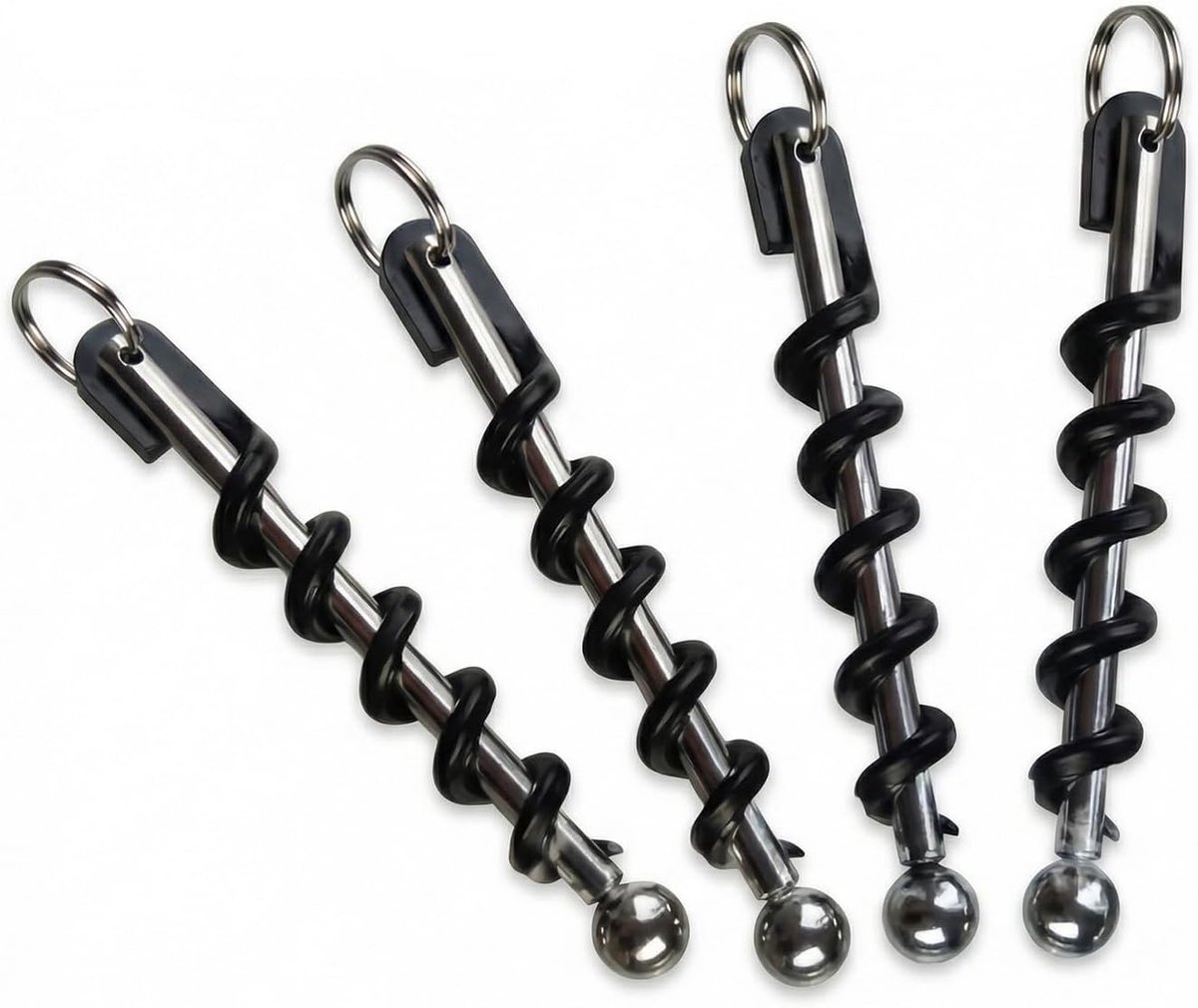 Mini Sleutelhanger Wijnopener - Zilver - Compact - Duurzaam Materiaal - Voor Picknick en Reis