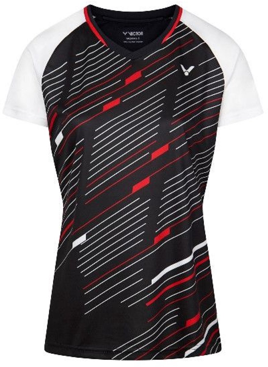 Victor T-44101 C - Dames Badminton T-shirt - Zwart/Wit - S
