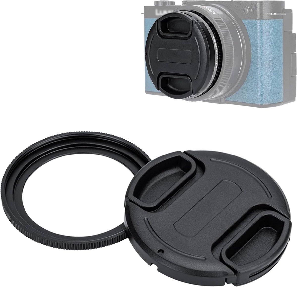 26mm F8 L-mount lens met aluminium adapter en draagbare lenskap voor Lumix camera's, ideaal voor fotografie en videografie