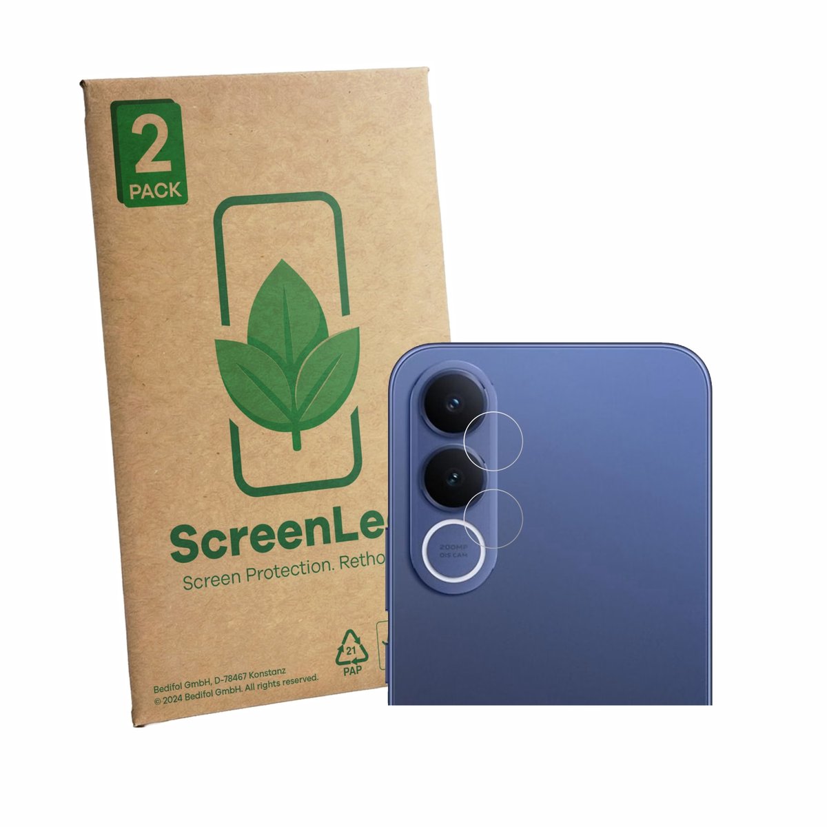 2 Stuks Screenprotector voor Vivo V70 FE (ALLEEN Camera Lens) - Hoogwaardige Beschermfolie transparant