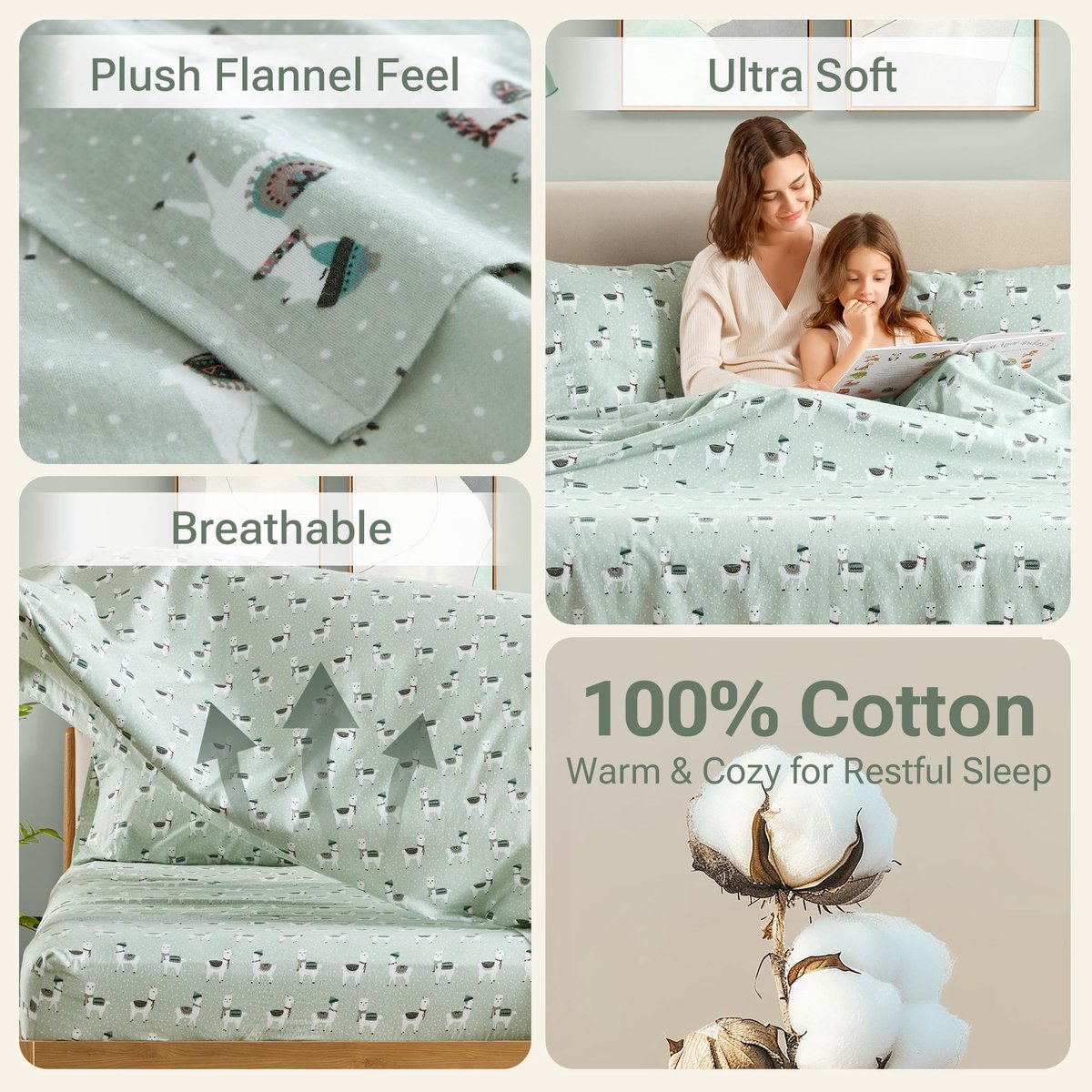 True North by Sleep Philosophy Cozy Flanel Warm 100% Katoenen Blad - ShopVlot