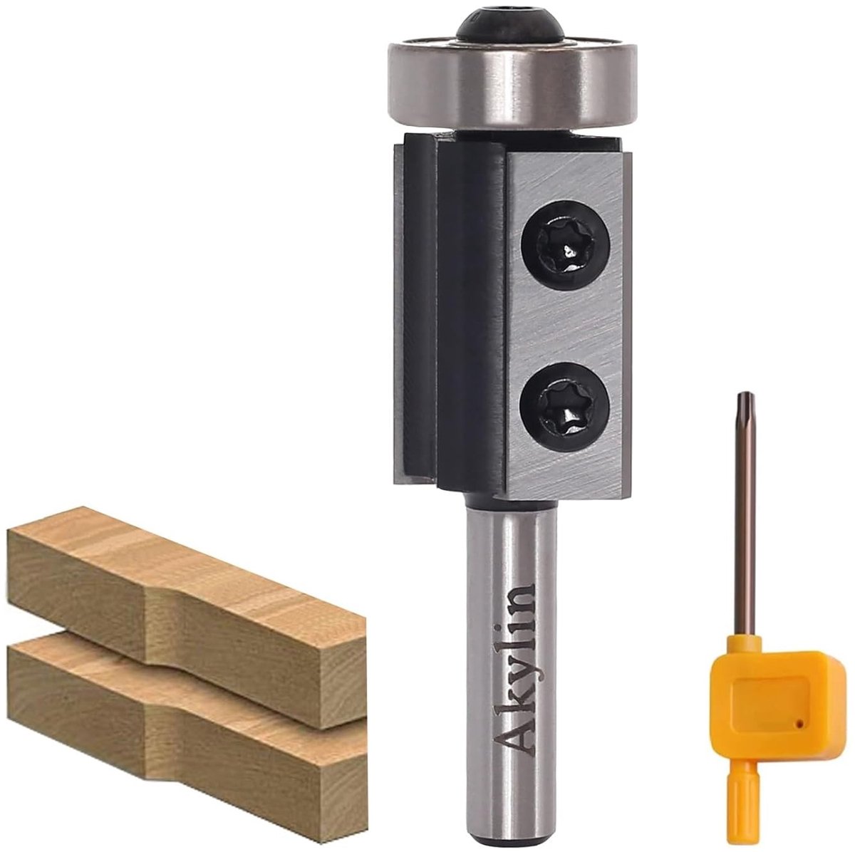 Kantenfrees - Geen Kleur - 8 x 22 x 30 mm - Hardmetalen Lemmet met Verwisselbare Platen - Voor Randbewerking