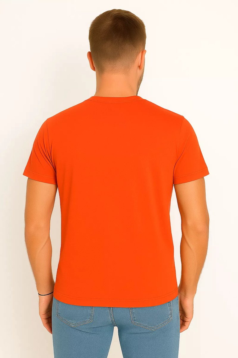 X-Name - Heren T-Shirt - Oranje - Zachte Stof - Italianstyle