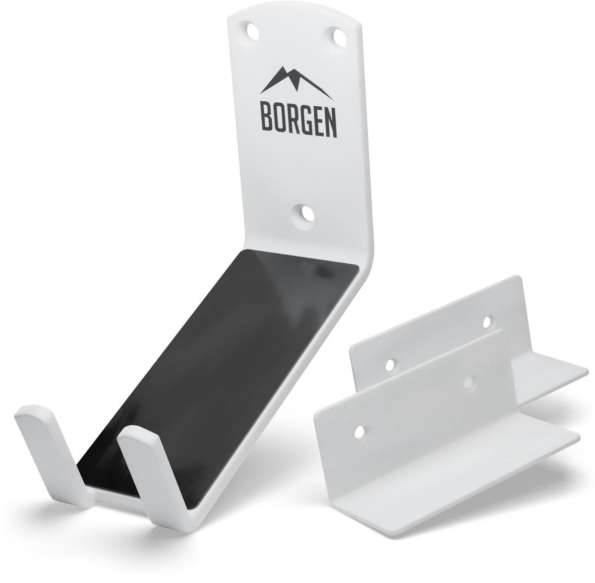 Borgen Wandhouder fiets pedaal, wit, tot 32 kg draagvermogen - ShopVlot
