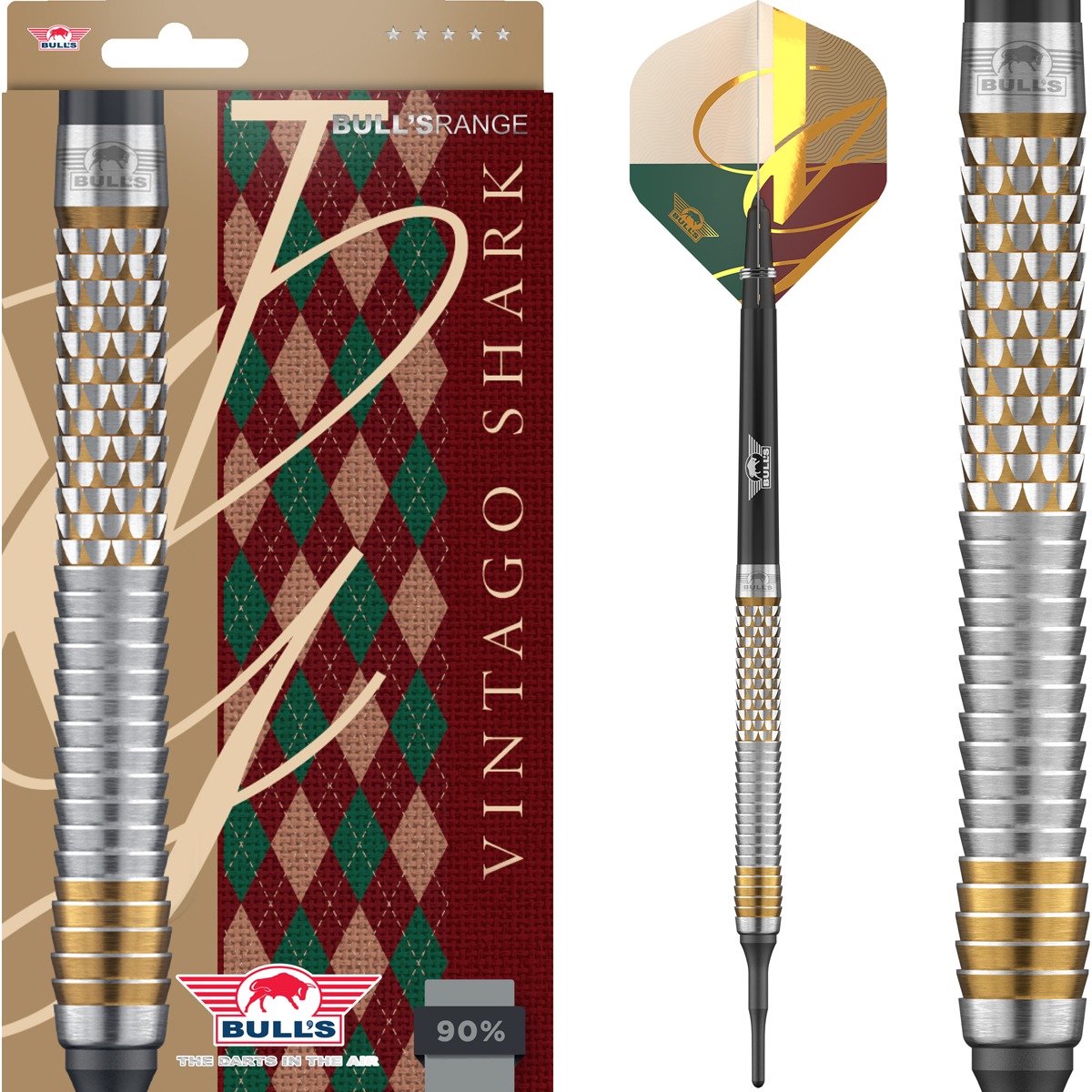 Bull's Vintago Shark 90% - Soft Tip Darts