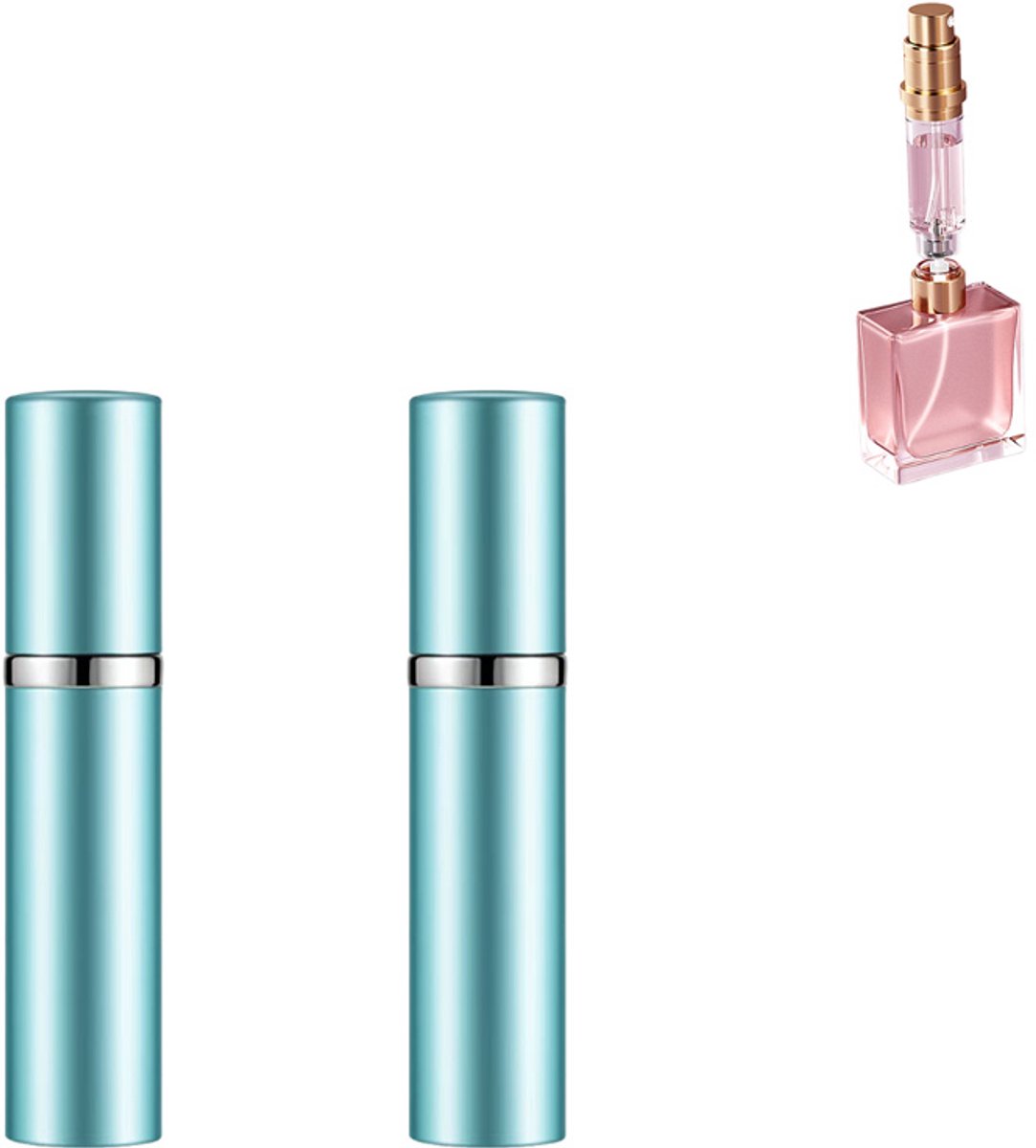 parfumflesjes- Mini parfumflesjes- parfumflesje navulbaar-parfum verstuiver-parfum verstuiver navulbaar-parfum verstuiver 5 ml-Parfumverstuive-Navulbare Parfumfles- Reisfles-Parfumverstuiver-Reisparfumhouder -Voor reizen, uitgaan-Blauw