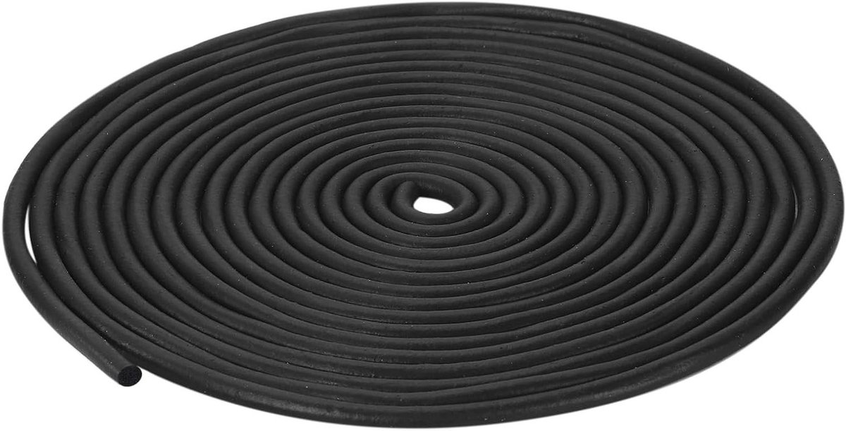 Schuimrubberen afdichtstrip - Rond EPDM profiel - Doe-het-zelf afdichting - Vorstbestendig materiaal - 75 meter lengte - Zwart