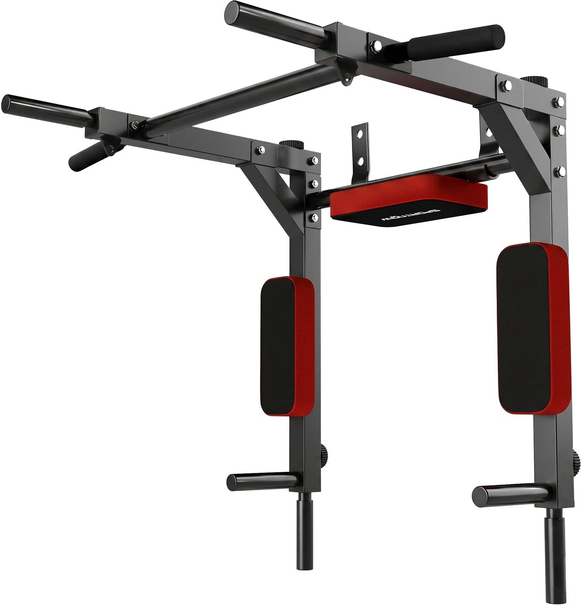 SPORTNOW Pull-Up Bar-Stahl-76L x 95B x 63H cm-Rot