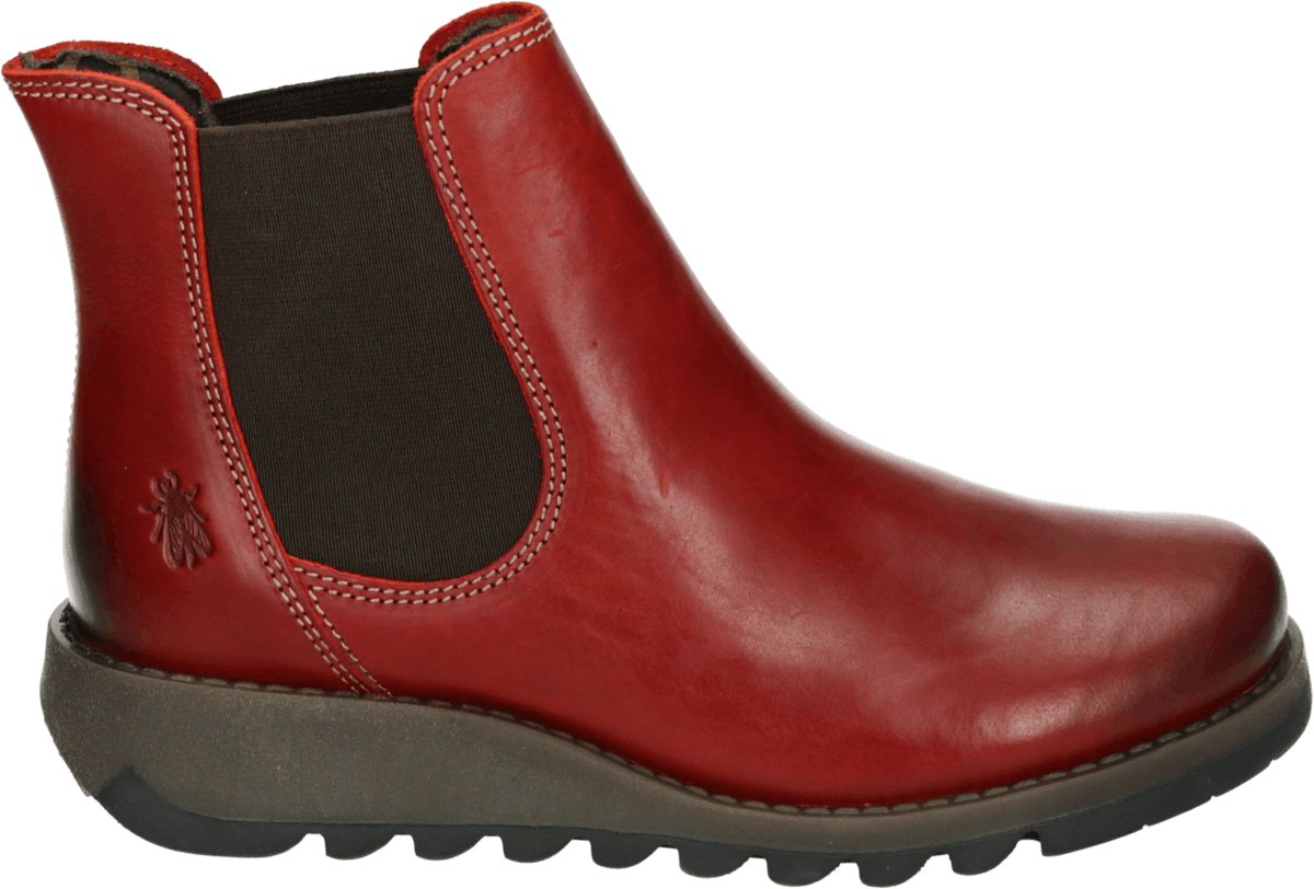 Fly London - SALV195FLY - Half-hoge schoenen - Kleur: Rood - Maat: 39