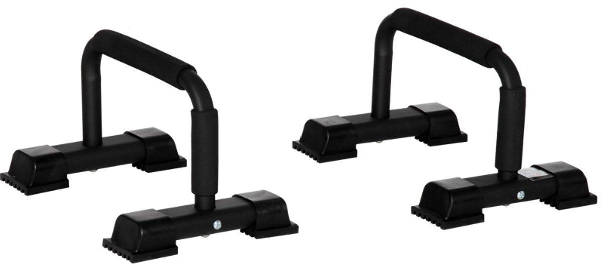 REDOM - Push-upbars - 2-delige set - Antislip - Stalen frame - Zachte handgrepen - Borst, triceps, buik en rug - Zwart - 36 x 25 x 20 cm