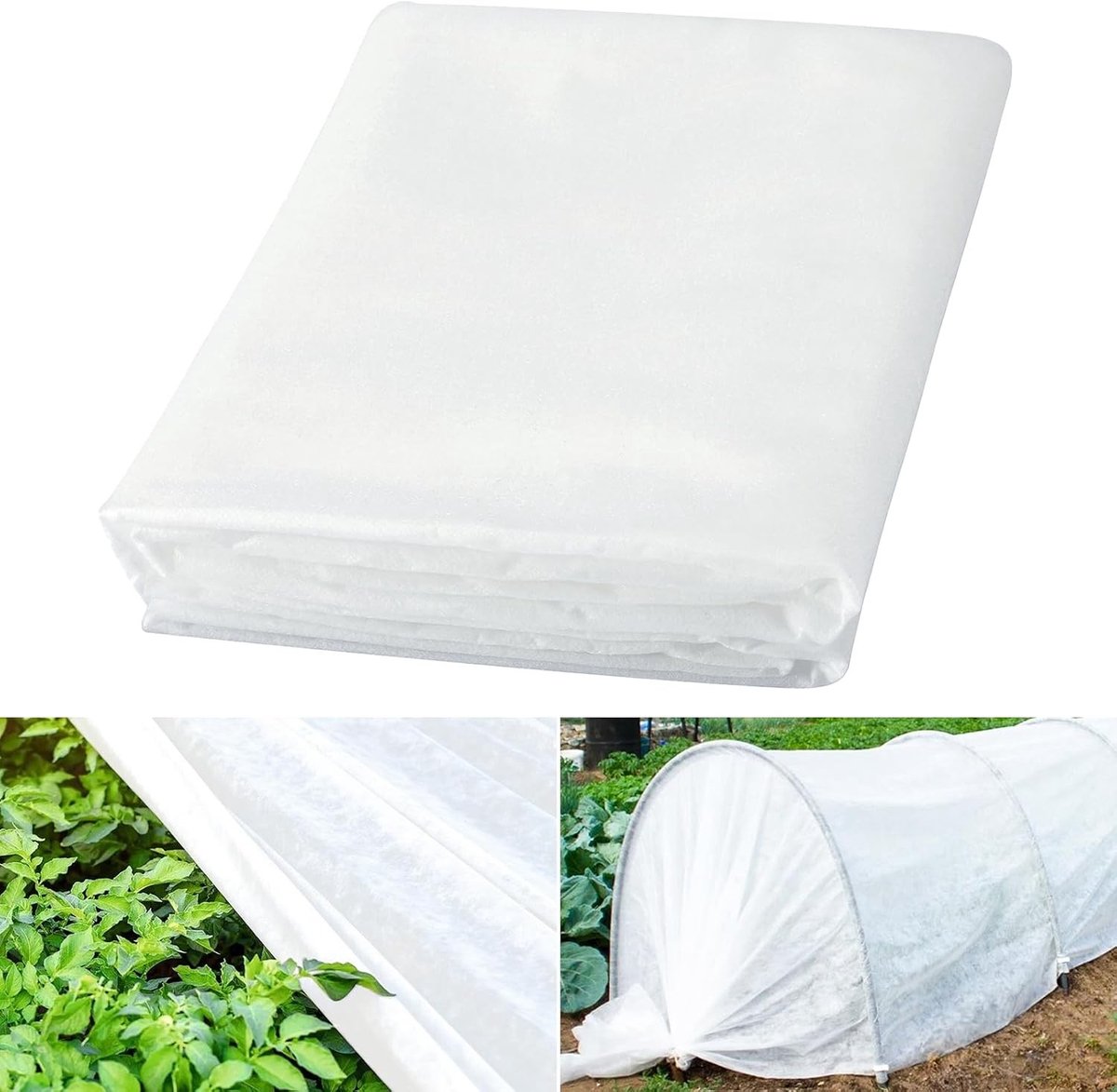 Tuinfleece voor Winterbescherming, 2m x 10m 30gsm Antivriesdoek voor Planten, Wit Beschermdoek tegen Vorst