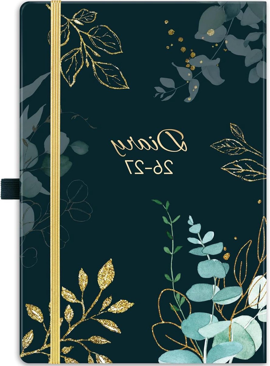 Dagboek 2026 - Planner - Planning maken - Hardcover met pennenlus - A5 formaat - Groen