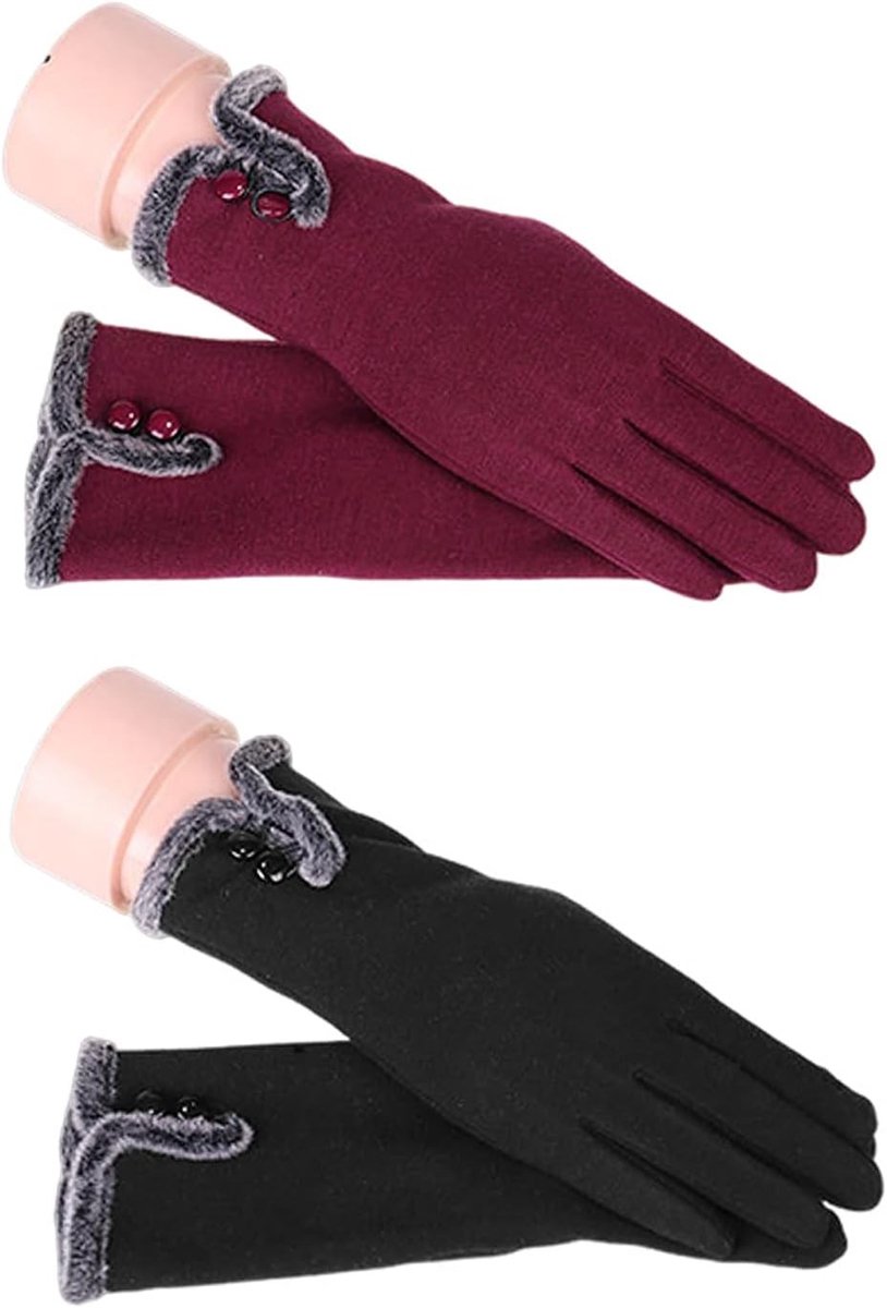 Handschoenen - Rood - M - Winddicht en Antislip - Voor Dames