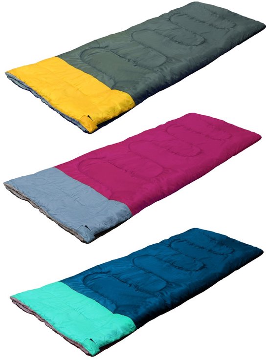 Camp Active Slaapzak - 190 x 75 cm - Grijs/Geel — afbeelding 4