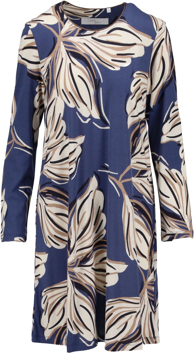 Katoenen dames nachthemd diepblauw Ringella - Blauw - Maat - 46