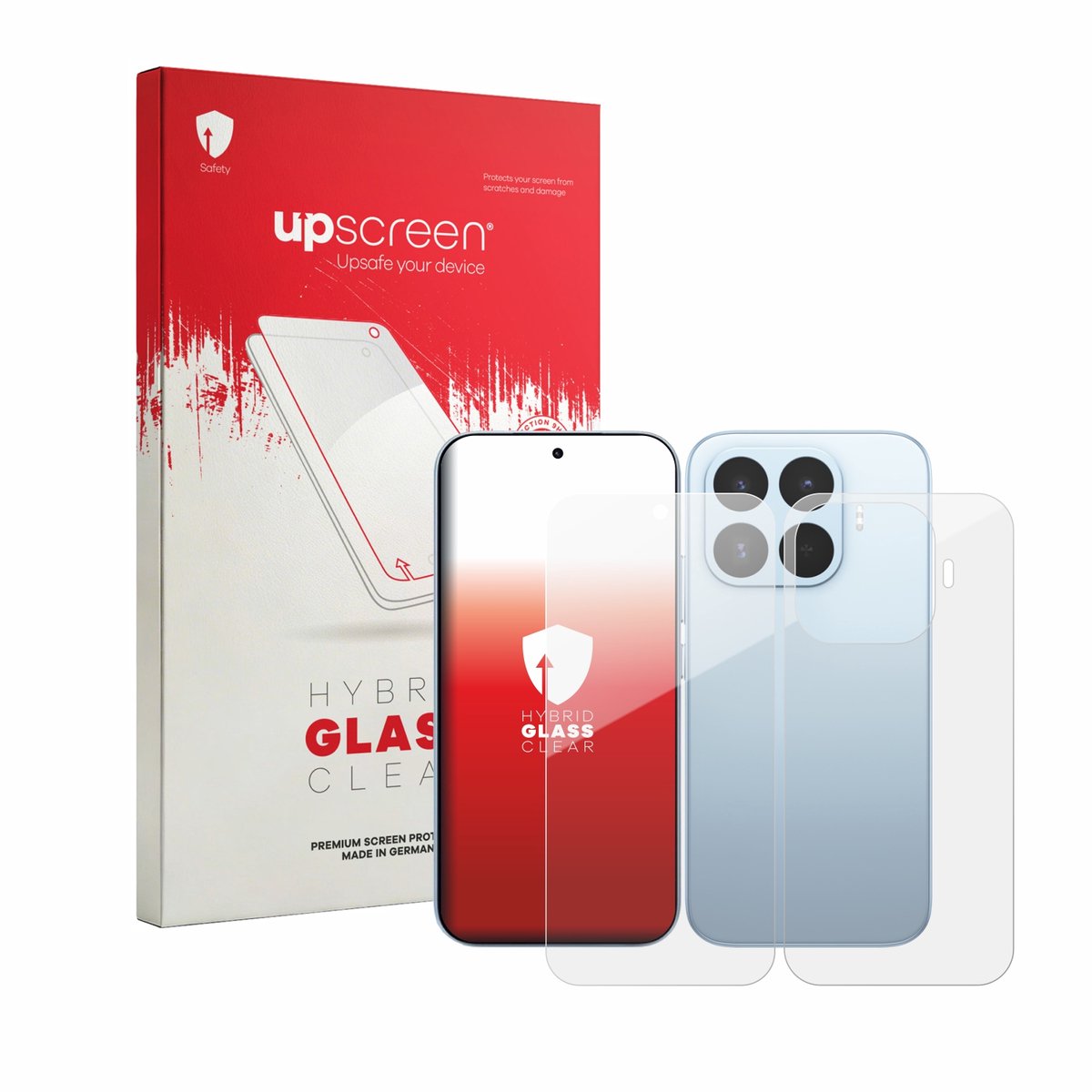 upscreen - Screenprotector voor Xiaomi 17T (Voor+Achter) - Folie Beschermfolie Beschermglas transparant