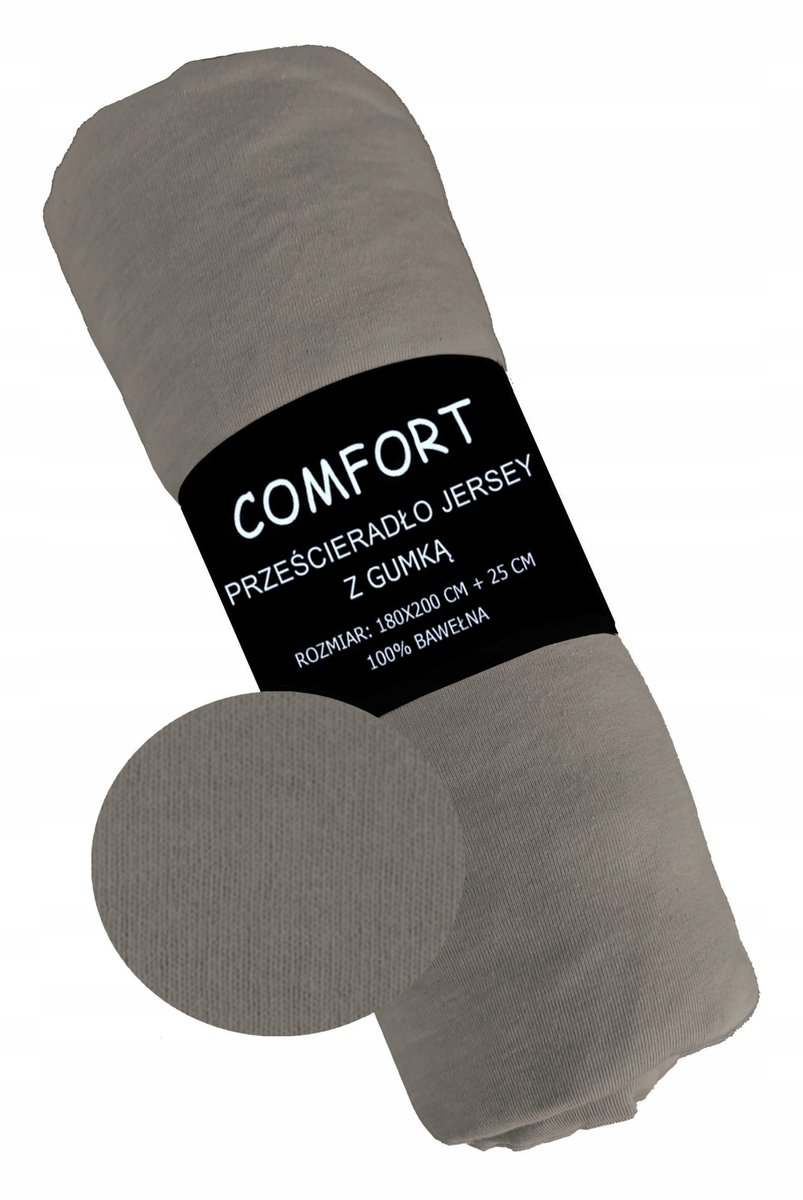 KONEY - Hoeslaken jersey 180 x 200 cm - Grijs - 160 g/m² - matras tot 22 cm