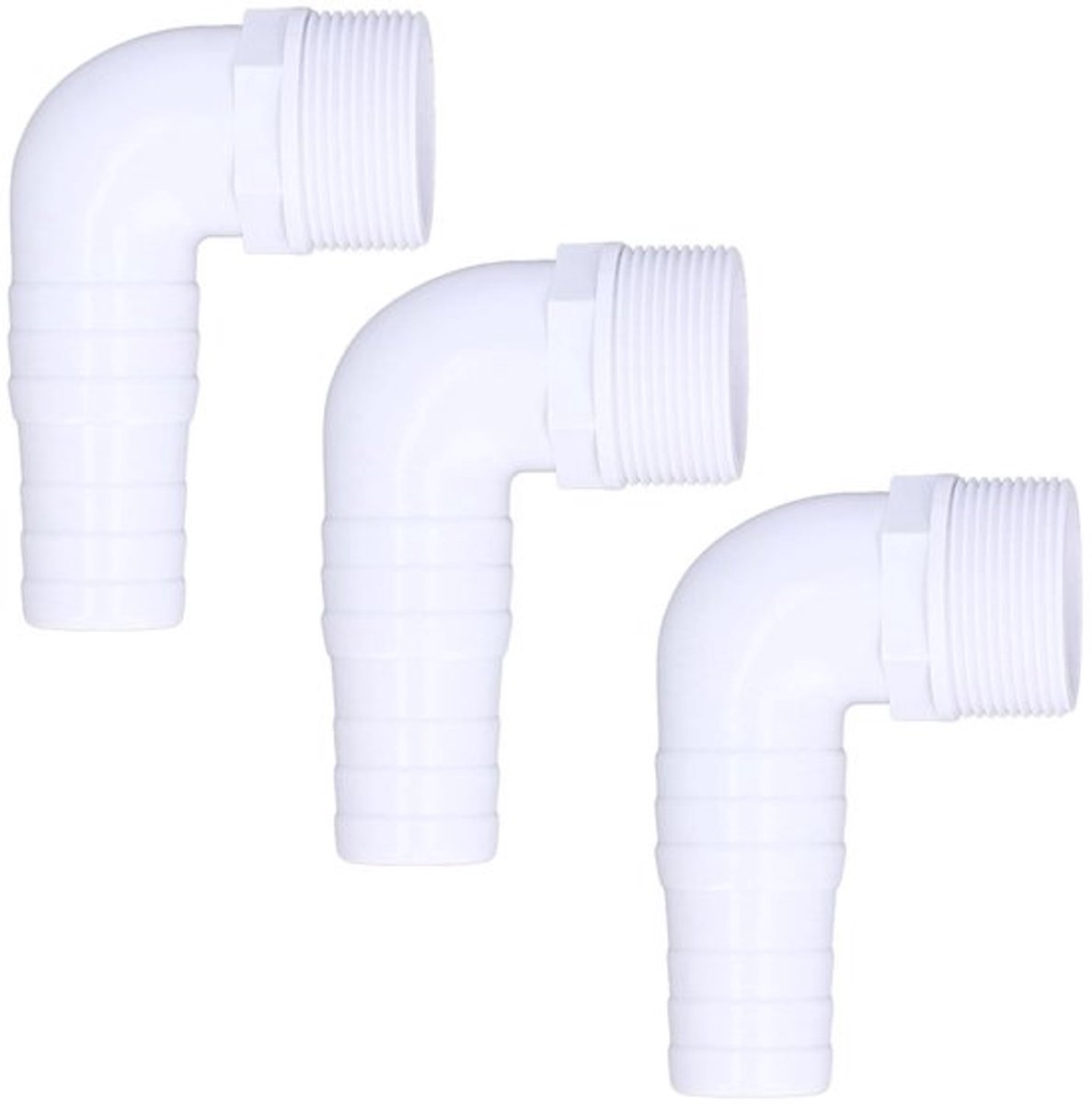 3 Stuks Elleboogadapterconnector voor Zwembadpompen