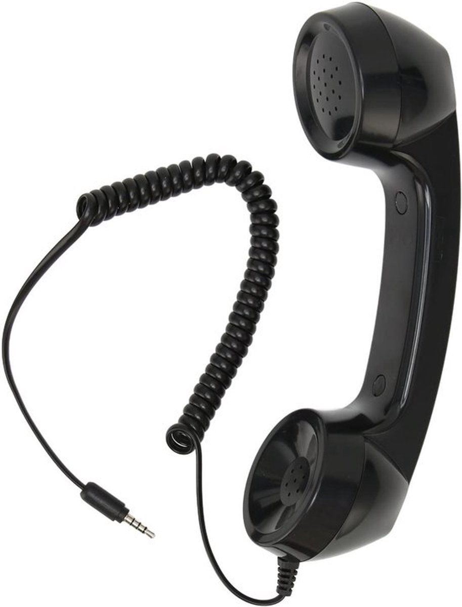 Telefoonhandset Retro - 3,5 mm Geluidsplug - Antistraling - Handheld Ontvanger - One Touch Bediening - Opgerold Snoer 9 Voet - Telefoonontvanger