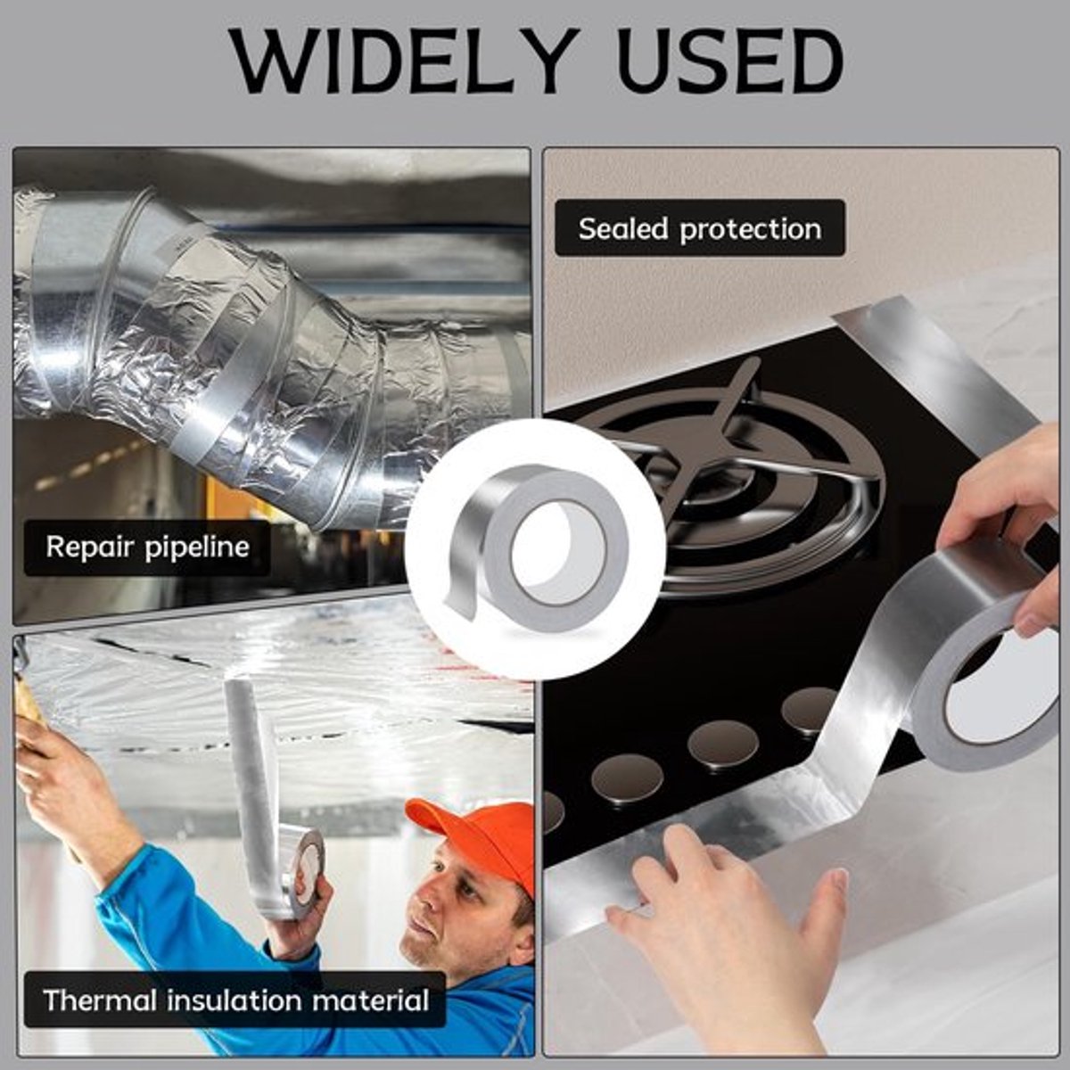 Aluminium Tape 50 mm x 50 m - Waterdicht - Hittebestendig - Zelfklevend - Anticorrosie - Geschikt voor binnen/buiten