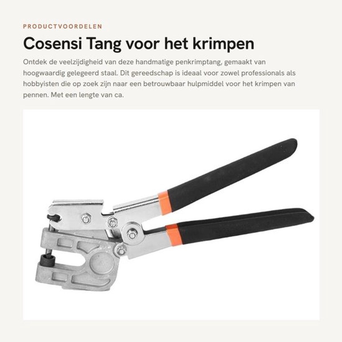 Krimptang Hoogwaardig Gelegeerd Staal - Handmatige Verbinding - Draagbaar - Roestvrij - Compact Formaat - Duurzaam Gebruik - Krimpzool
