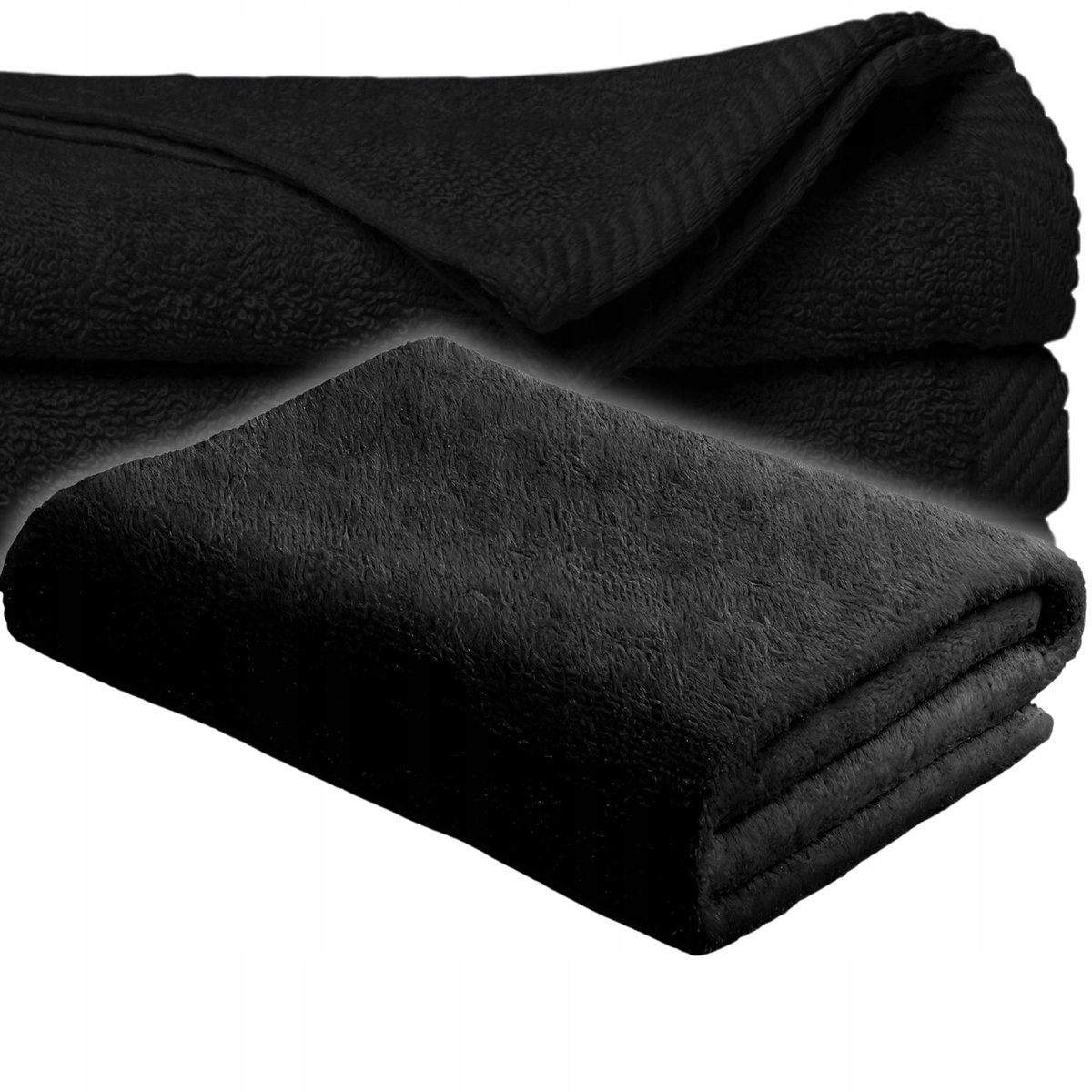 KONEY - Badhanddoek - Diana - 70 x 140 cm - Zwart - 420 g/m²