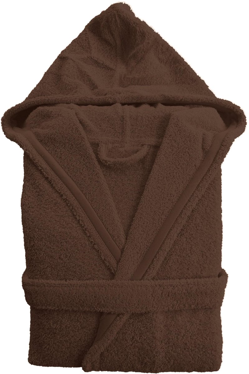 SnelShoppen - Unisex Badjas met Capuchon, 100% Katoen, Oeko-Tex, Zachte Amerikaanse Badstof 420 g/m², Zeer Absorberend, Otter, XXL voor Dames en Heren