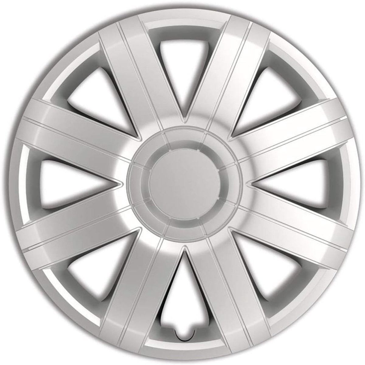 SnelShoppen - 4-Delige Wieldoppenset Sportive 16-Inch Zilver - ABS Kunststof - Auto Accessoires voor Stijlvolle Auto Upgrade - Eenvoudig te Installere