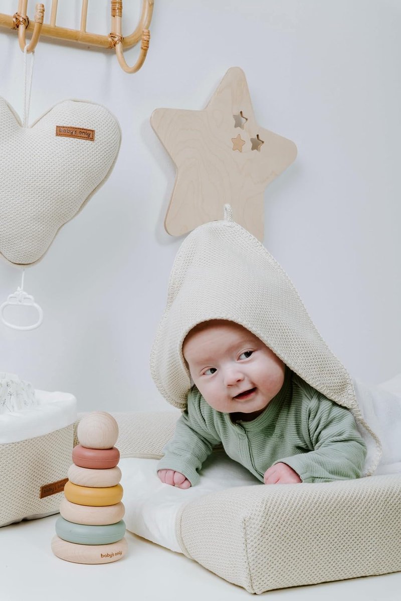 SnelShoppen - Knitted Baby Aankleedkussenhoes - Verzorgingskussenhoes - Classic - Zilvergrijs - 45x70 cm - Wasbaar - Perfect voor Baby's - Stijlvol en