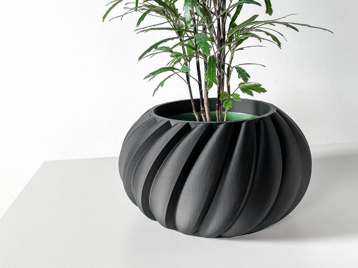 Skushy Oro Bloempot - Moderne Designpot voor Kamerplanten - Sculpturale Plantenpot voor Woonkamer en Kantoor - Premium Woondecoratie