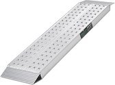 TRUTZHOLM - Oprijplaat - 100 cm - 270 kg - Aluminium - Star - Antislip - Grijs - Inclusief Veiligheidsbout