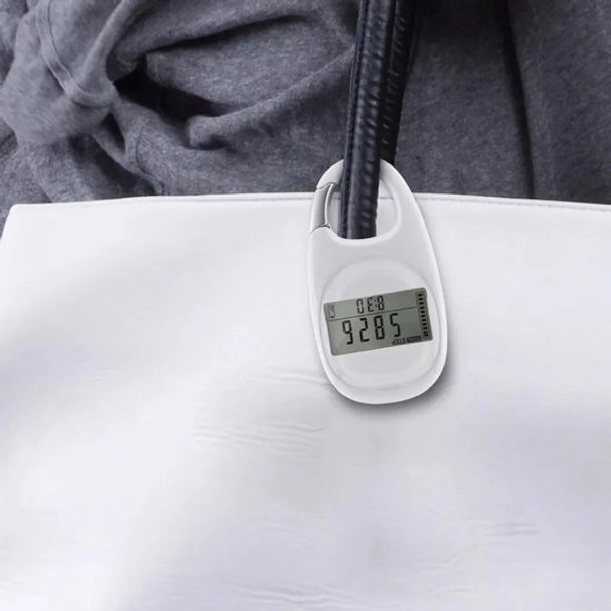 3D-stappenteller met clip, eenvoudige stappenteller voor wandelen, voorzien van een groot lcd-scherm, registreert stappen, afstand en verbrande calorieën, geschikt voor mannen.