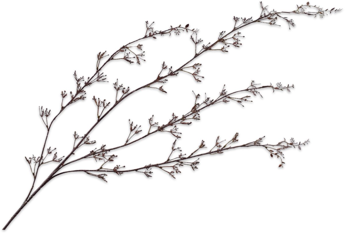 Silk-ka Kunstbloem-Zijden Bloem Bessentak Bordeau 109 cm Per 2 Stuks