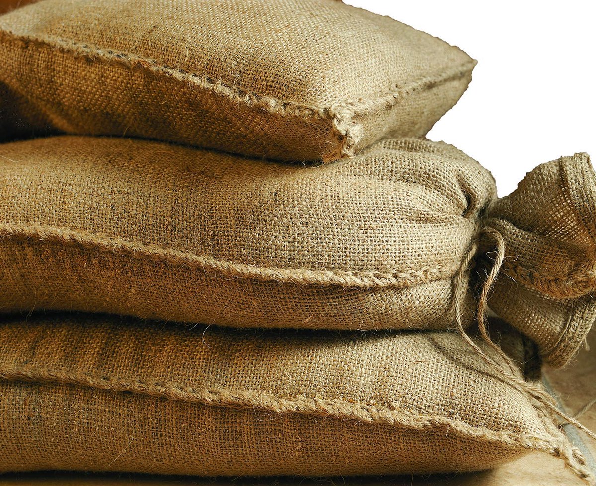 SnelShoppen - Jute Zandzakken 20 kg, Ongevuld, Set van 10 Stuks, 30 x 60 cm, Ideaal voor Overstromingsbescherming en Stabiele Vulling