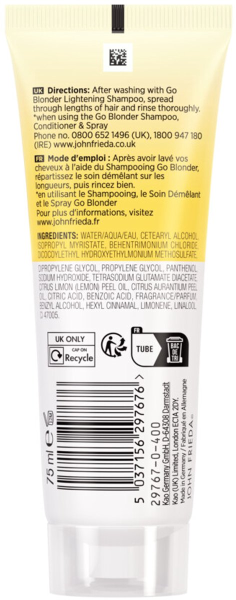 John Frieda Go Blonder Conditioner - 6 x 75 ml - Voordeelverpakking