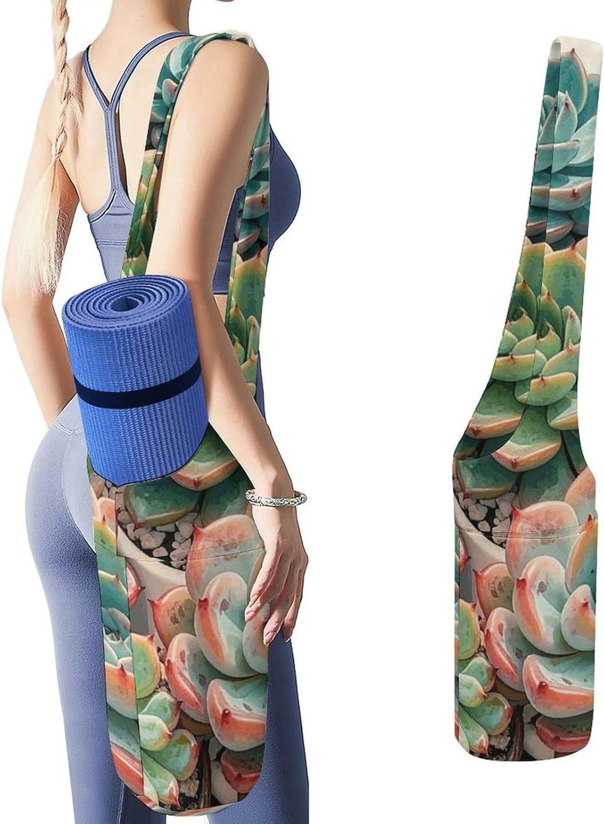 Yoga Mat Tas - Sporttas Gymtas - Yoga Beoefenen - Grote Opening - 50x40x18cm - Wit