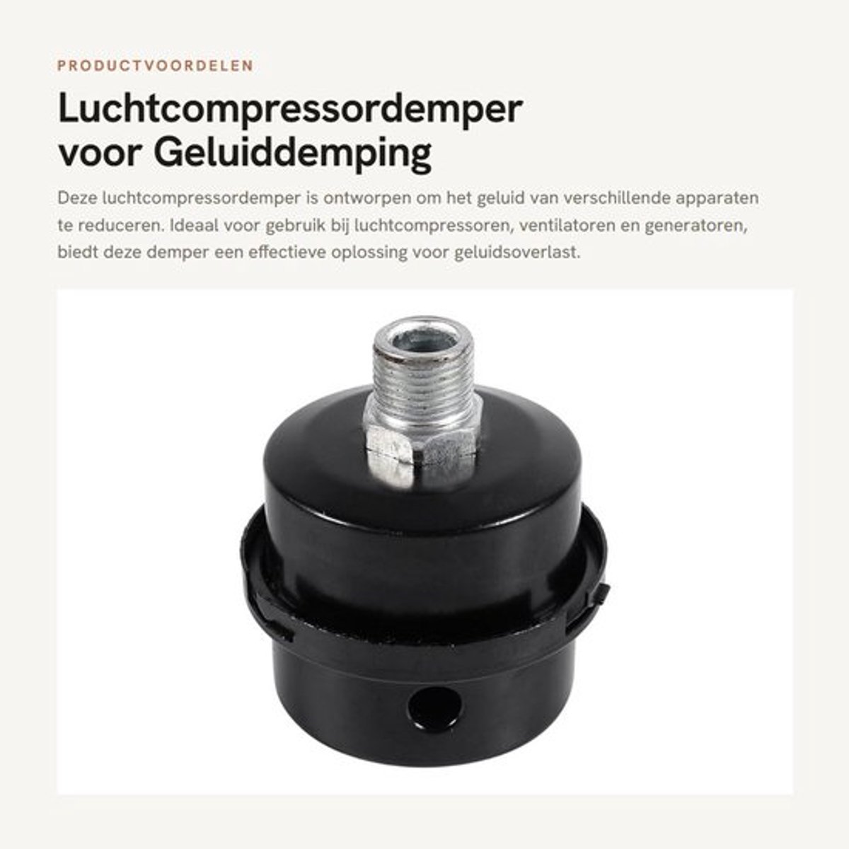 Luchtcompressordemper voor Geluiddemping bij Apparatuur